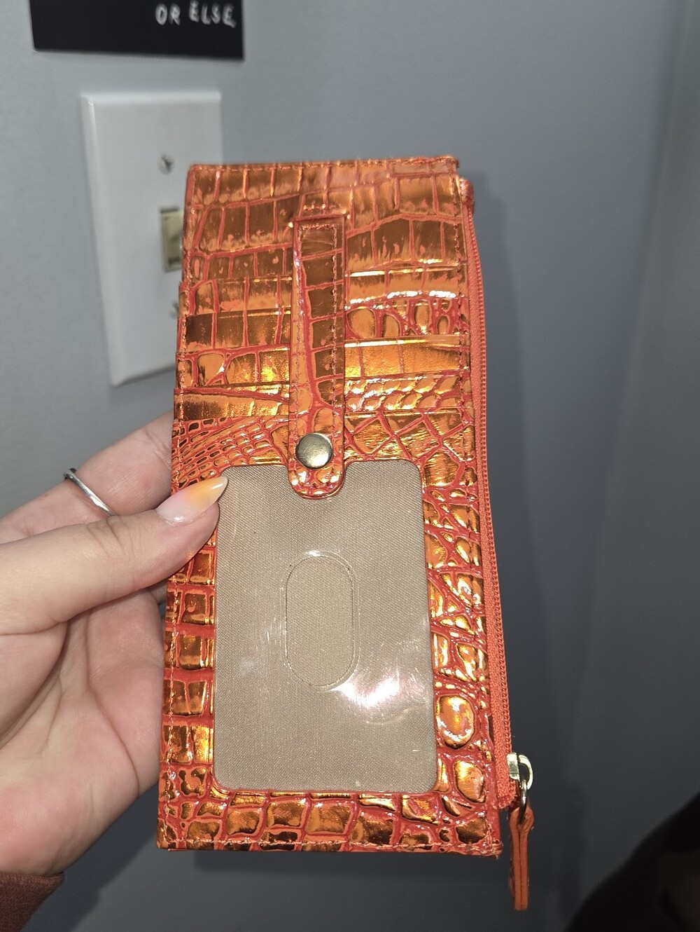 brahmin orange potion credit card wallet - Picture 2 of 6